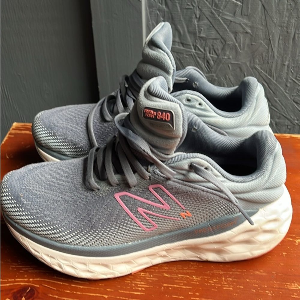 New Balance Gray and Pink Athletic Shoes
